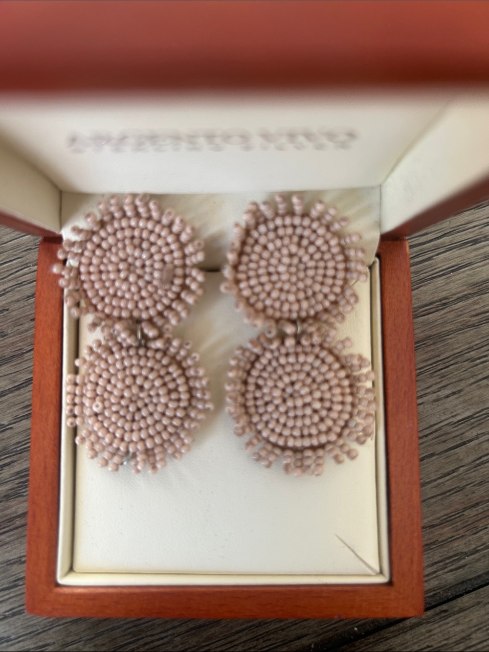 Argento Vivo Blush Pink Beaded Double Drop Earrings
